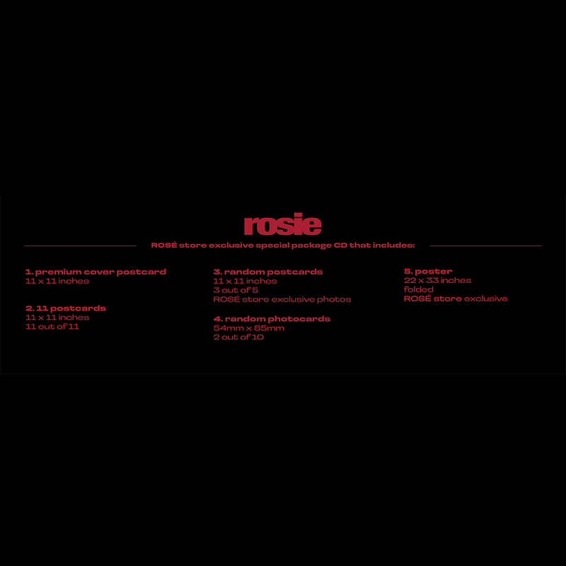rosie album (rosé store exclusive)