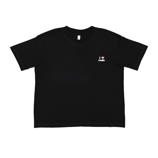 ‘i heart rosie’ black t-shirt