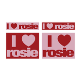 i heart rosie’ box logo sticker set